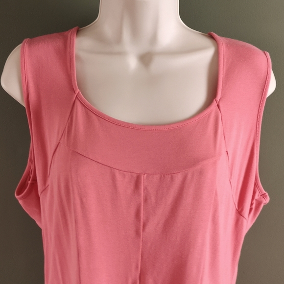 NWT Tribal Coral Pink Fitted Sport Golf Lounge Top Sz XL - Picture 3 of 8